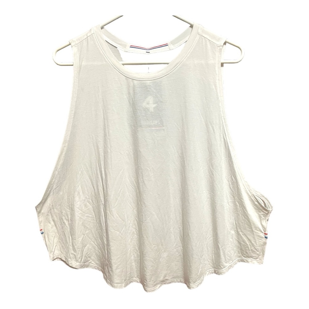FourLaps Curve Tank White Sustainable Activewear Top XXL